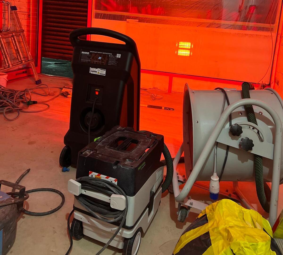 Checking drying time on a painted surface