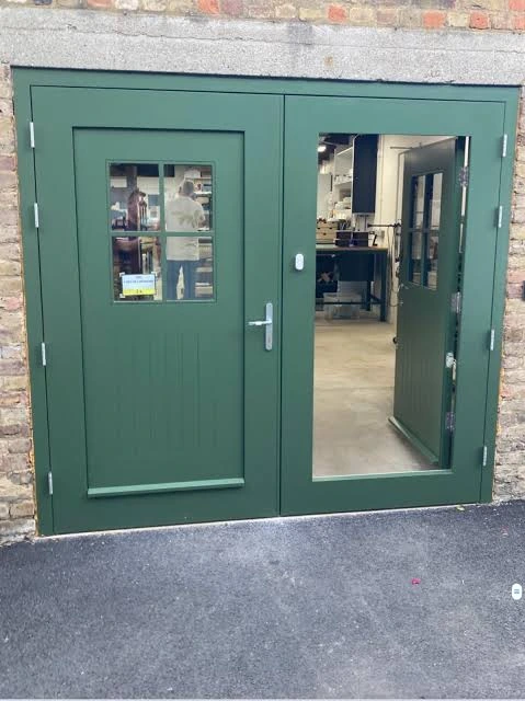 Recent composite door spraying project in Sale